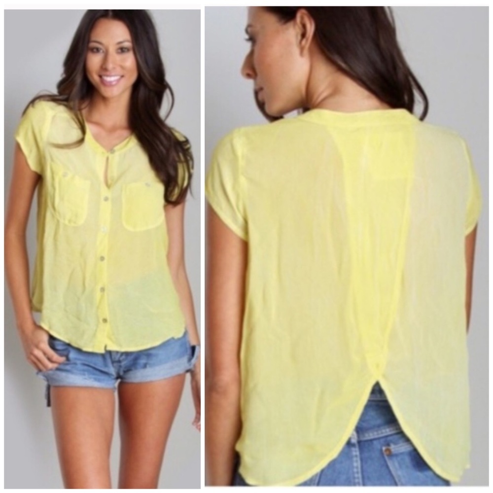 We The Free Spellbound Sheer Split Back Blouse - image 3